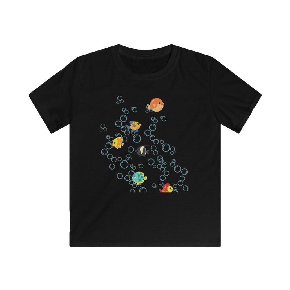 Kids Black Graphic T-Shirt